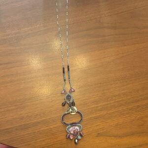 Long Elegant Multicolor Pendant Necklace